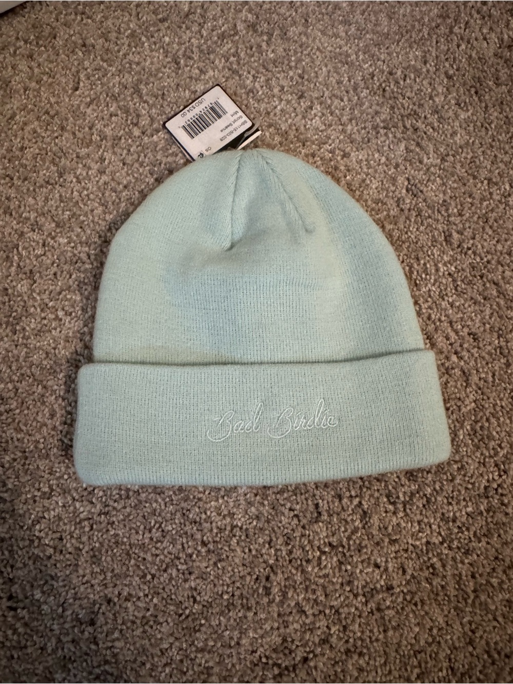 Bad Birdie Mint Green Beanie Hat